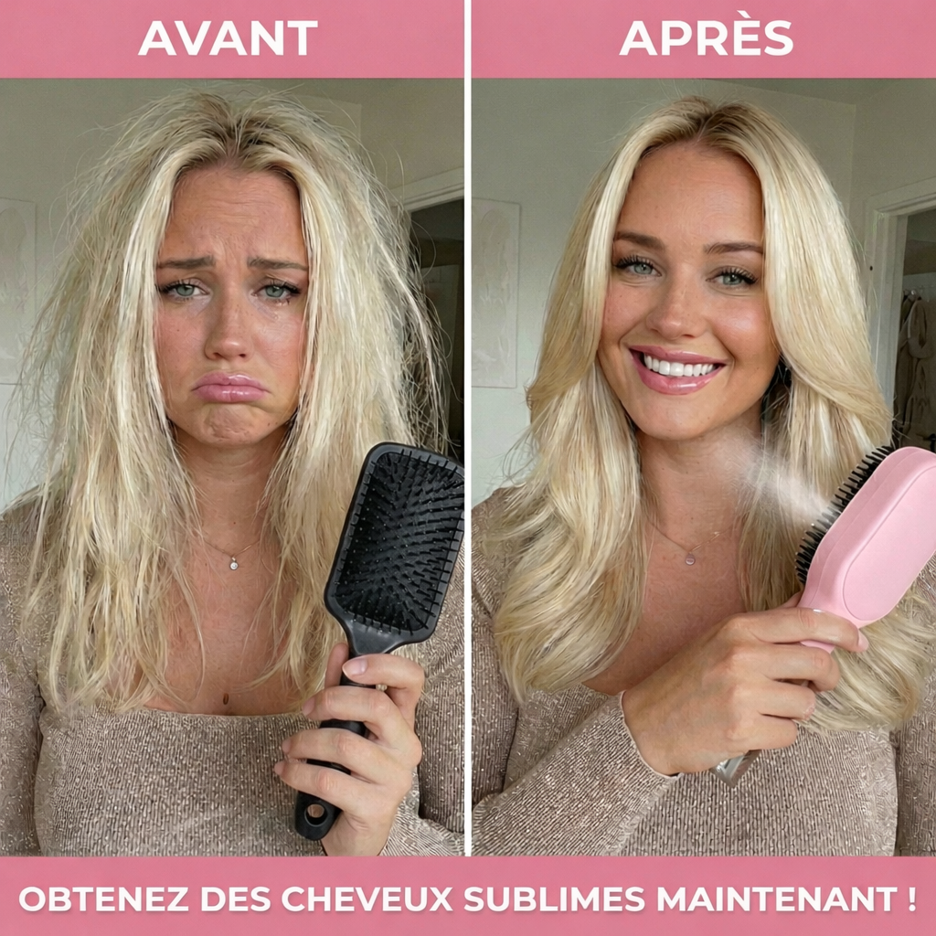 BrumeBrush™ 2-en-1 Fini les nœuds. Sans douleur.